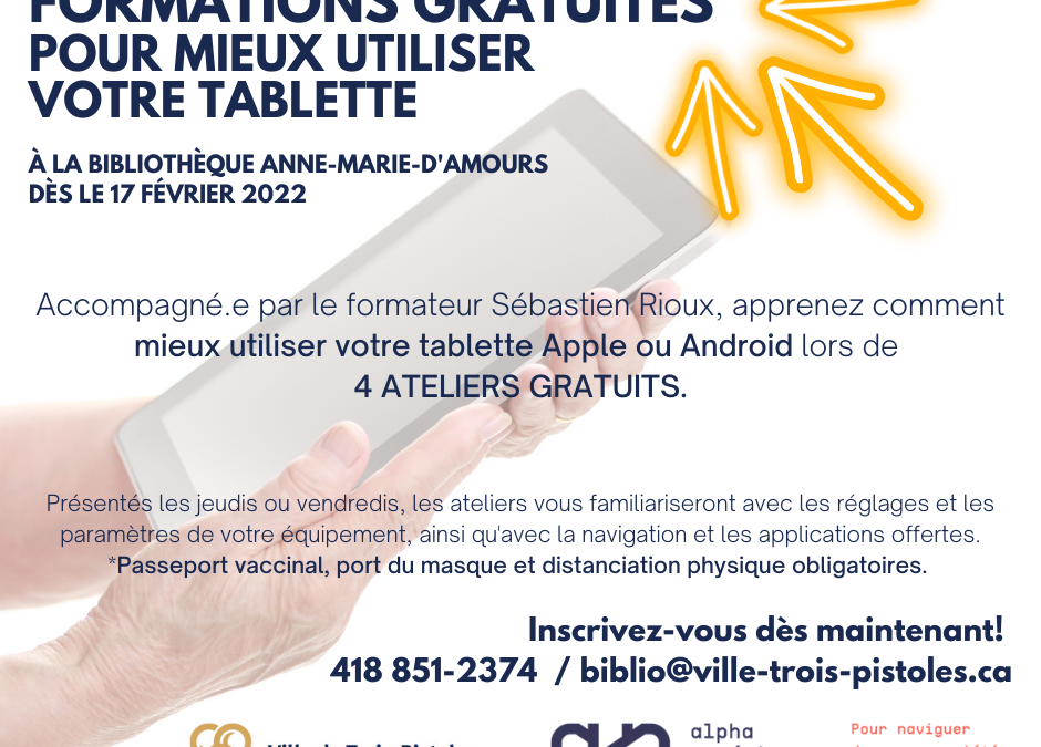 Deux formations gratuites pour mieux utiliser sa tablette et l&rsquo;Internet