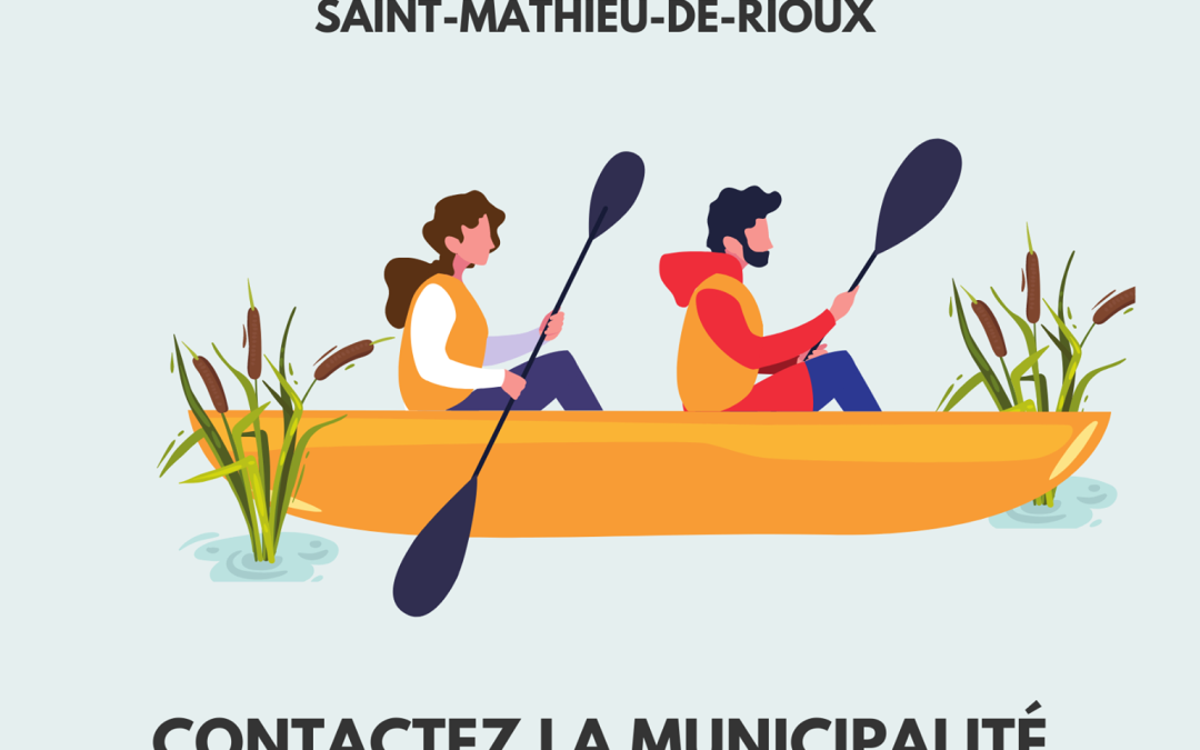 Des canoës disponibles gratuitement à Saint-Mathieu