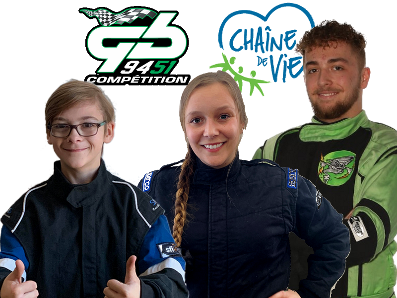 Trois jeunes coureurs automobiles deviennent ambassadeurs pour Chaîne de vie