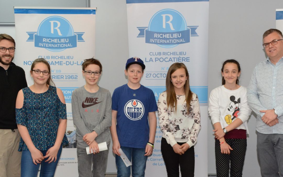 Finale régionale de la Dictée Richelieu: 3 gagnants de l&rsquo;école Litalien de Trois-Pistoles