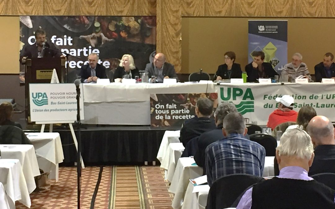 Selon l&rsquo;UPA du Bas-Saint-Laurent: Les gouvernements québécois et canadiens doivent faire de l’agriculture une priorité