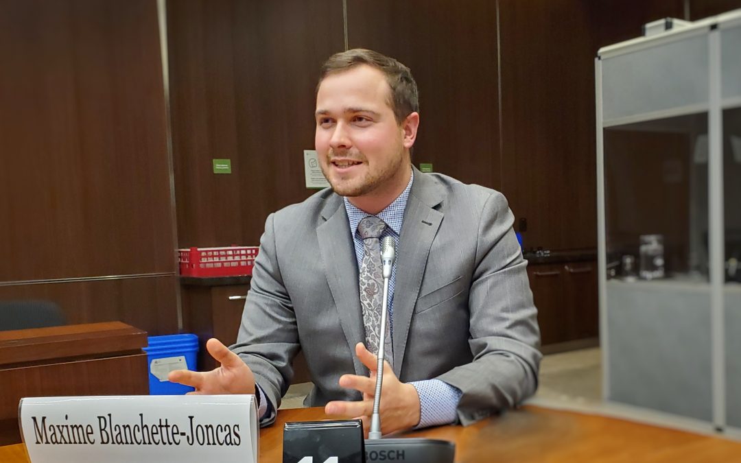 Maxime Blanchette-Joncas nommé vice-président du comité de la science et de la recherche
