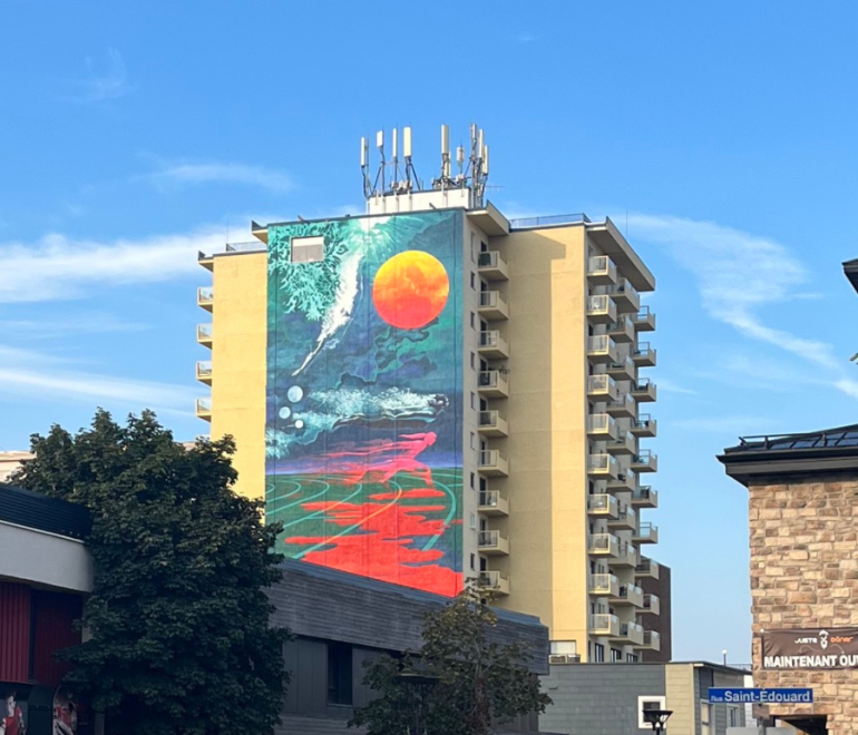 Une fête citoyenne pour célébrer la création de la murale au centre-ville