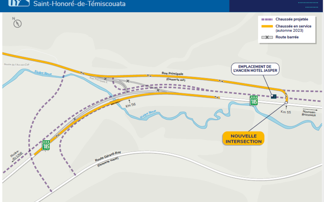 Mise en service d’une nouvelle intersection à Saint-Honoré-de-Témiscouata
