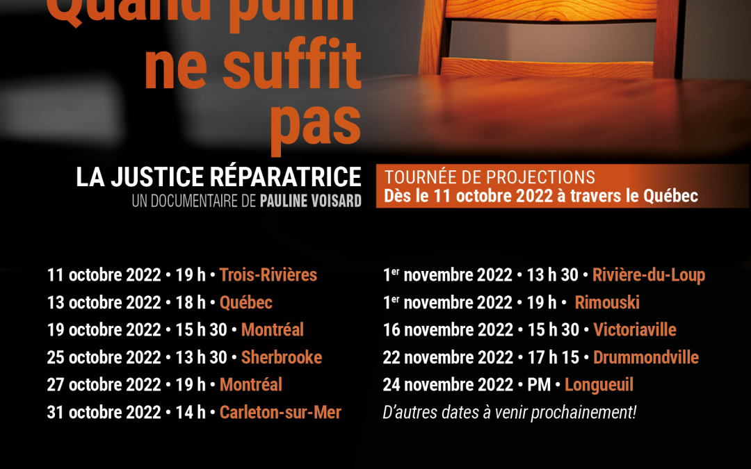 La justice réparatrice, quand punir ne suffit pas