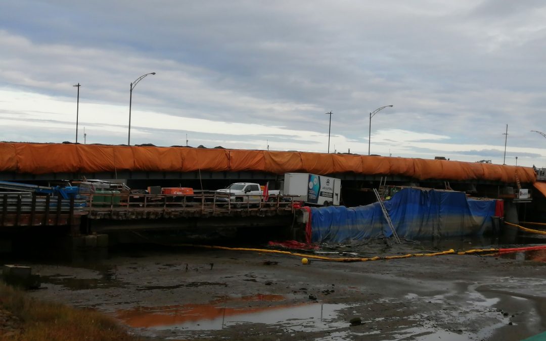 Suspension des travaux sur le pont de la rivière Rimouski pour la période hivernale