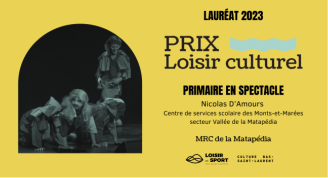Primaire en spectacle remporte le premier Prix Loisir culturel