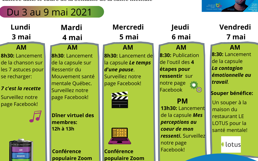 Campagne annuelle de la santé mentale au Bas-Saint-Laurent
