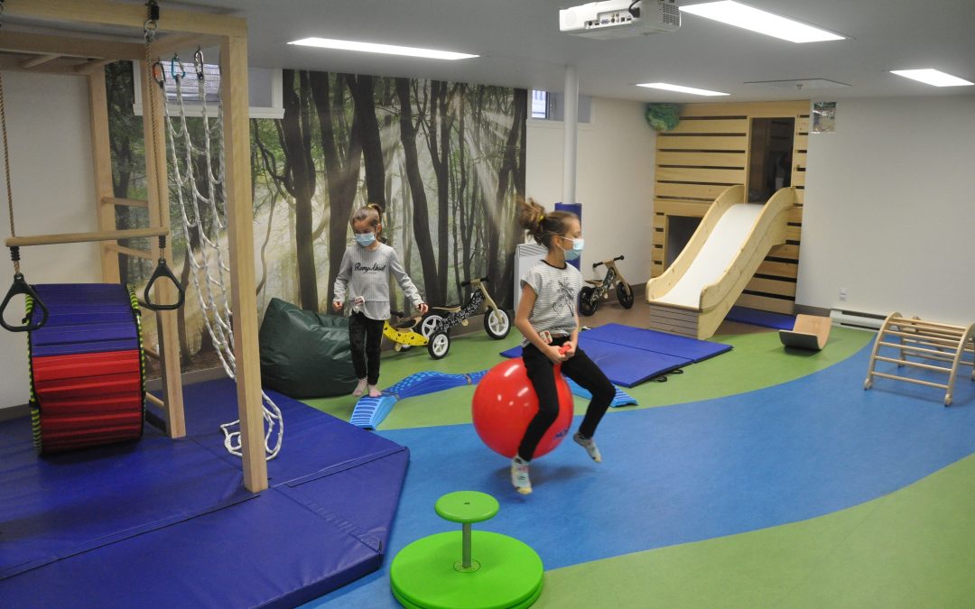 Une salle de psychomotricité à la Maison de la famille