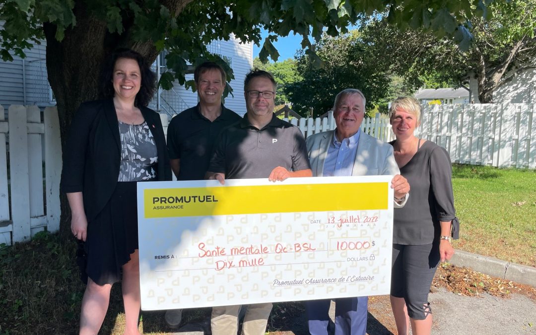 Promutuel Assurance de l’Estuaire remet 30 000 $ à quatre organismes