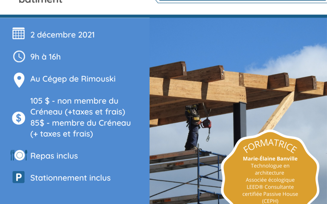Une formation sur mesure pour des bâtiments plus écologiques