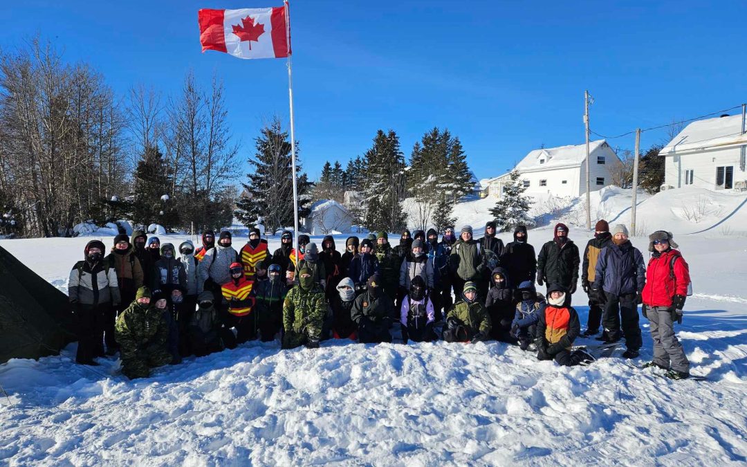 Les cadets de Rivière-du-Loup en exercice hivernal