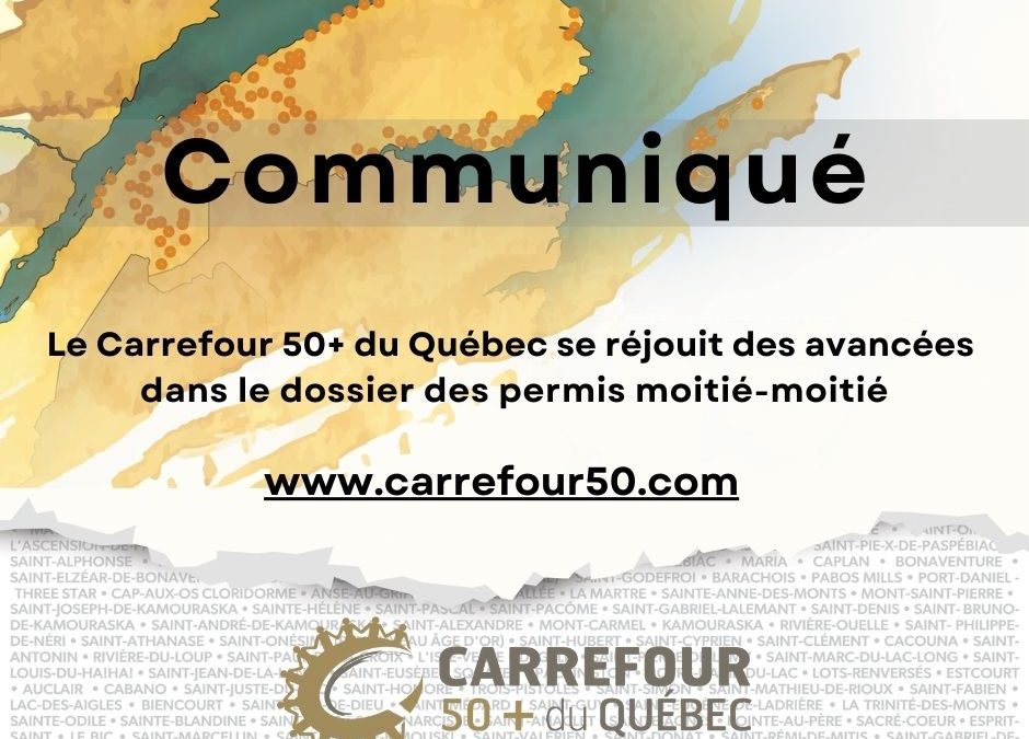 Permis moitié-moitié : le Carrefour 50+ se réjouit des avancées
