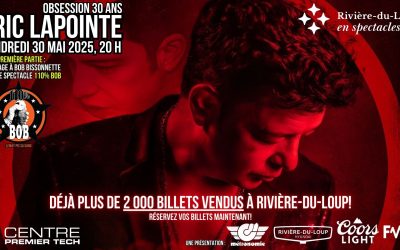 Déjà plus de 2 000 billets pour Éric Lapointe à Rivière-du-Loup
