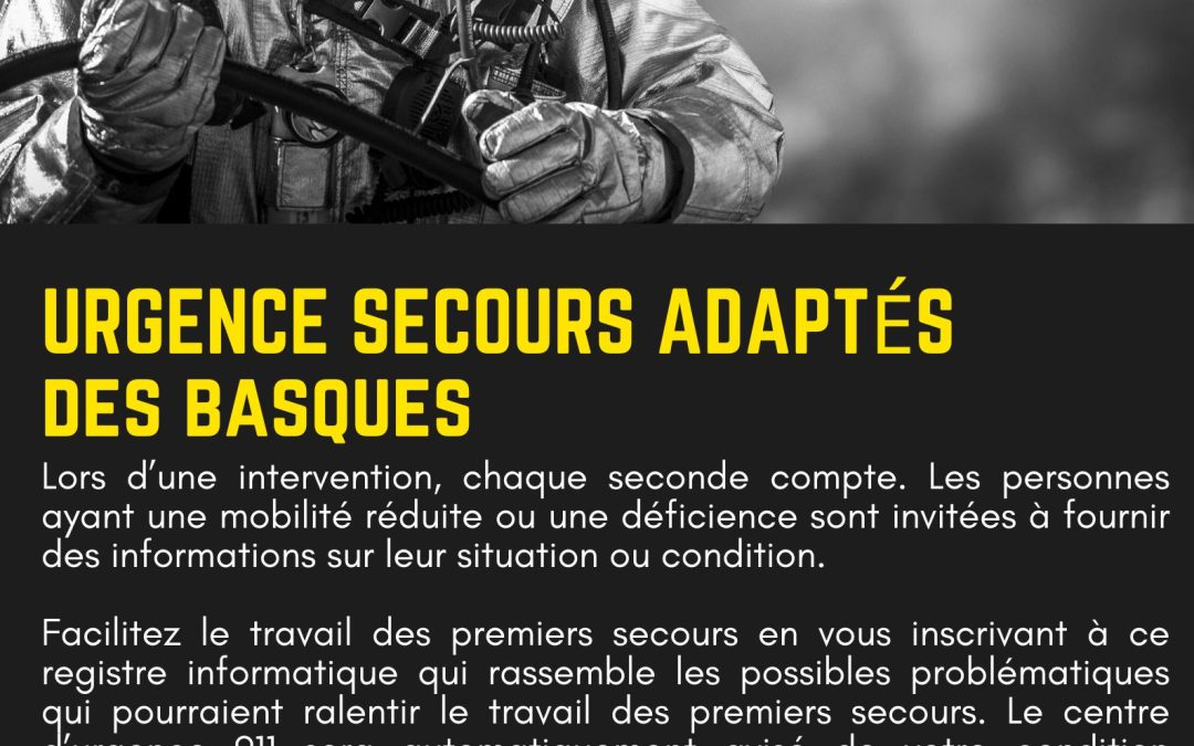 Urgence secours adaptés, un outil pour la vie utilisé dans les Basques