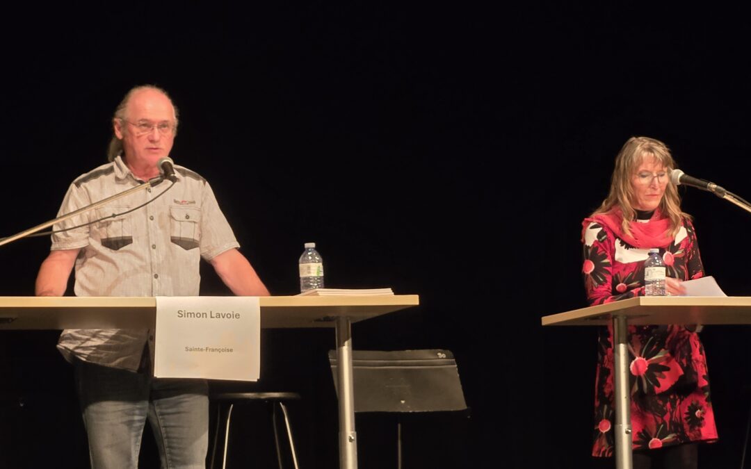 Johanne Martel s’oppose à Simon Lavoie à Sainte-Françoise