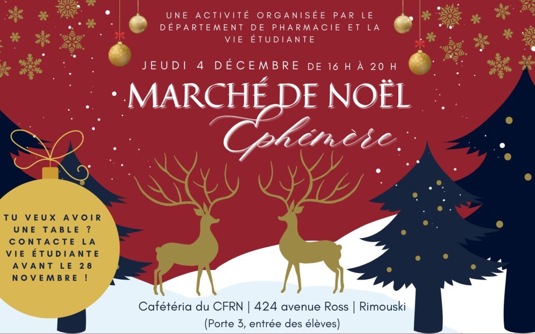 Marché de Noël éphémère des CFP Mont-Joli – Rimouski