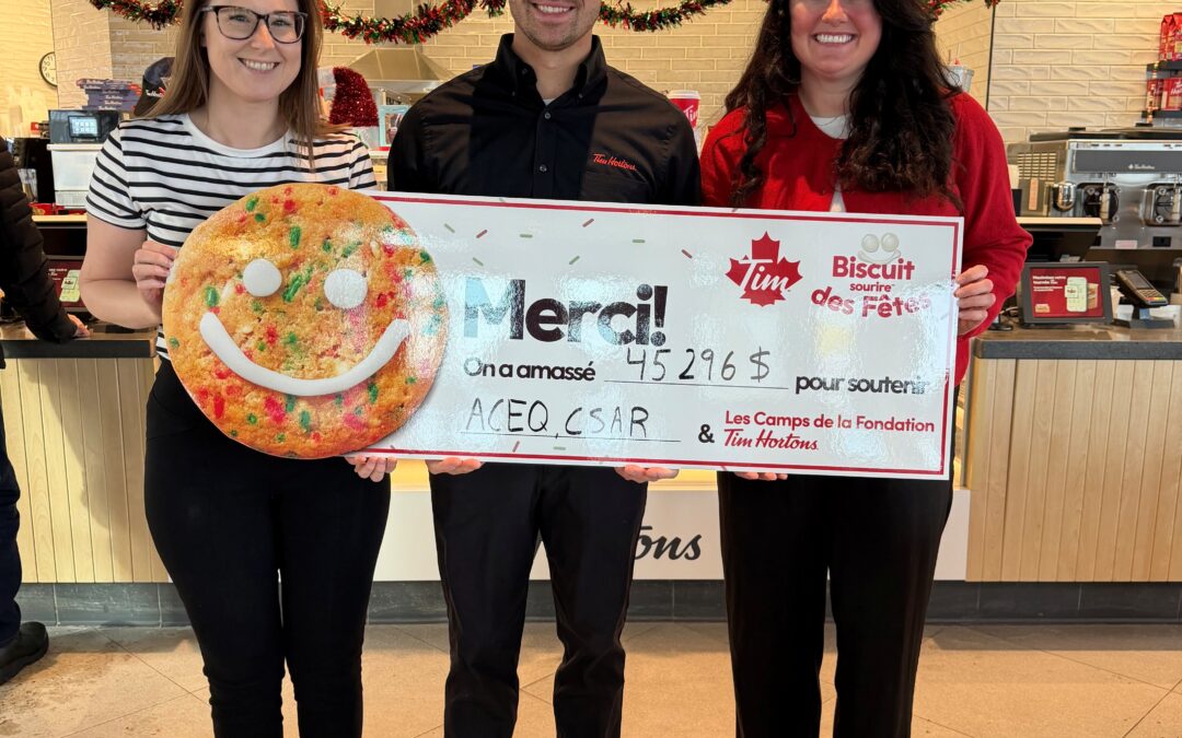 Un vif succès pour la campagne biscuits sourire des fêtes Tim Hortons