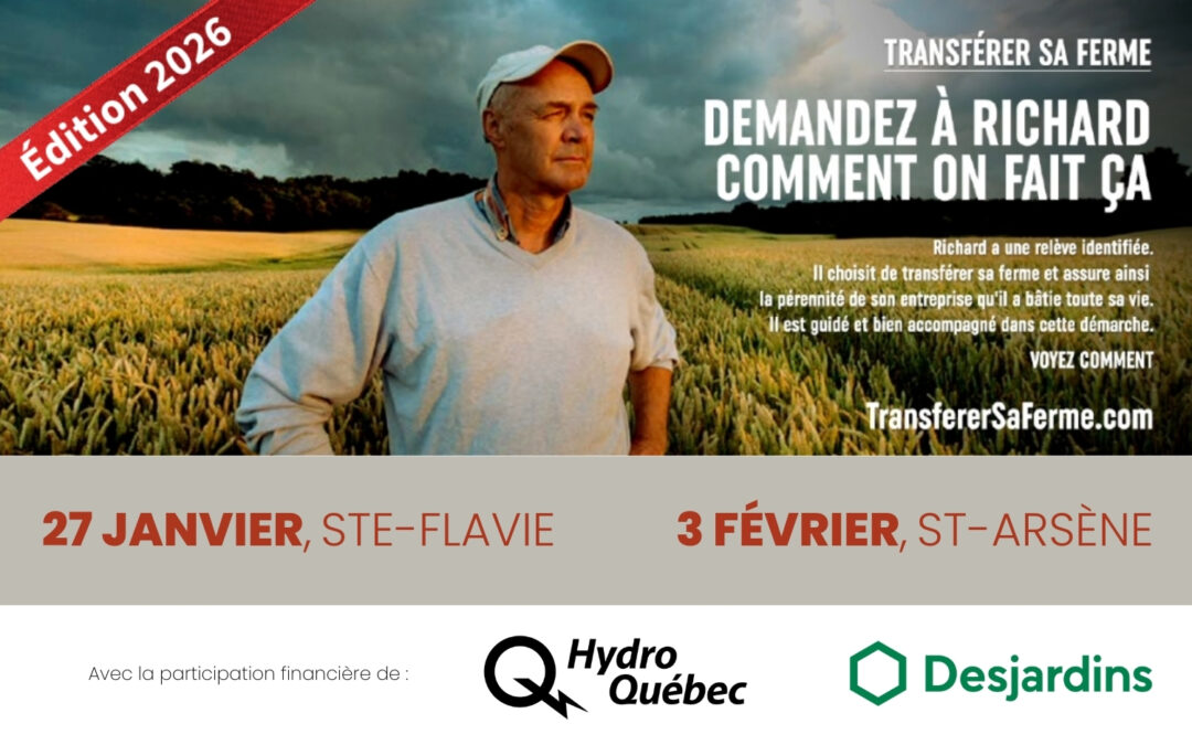 « Transférer sa ferme » : deux événements phares début 2026