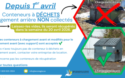 Les conteneurs de déchets à chargement arrière ne sont plus collectés