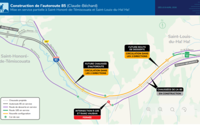 Autoroute 85 : mise en service d’une voie de déviation temporaire