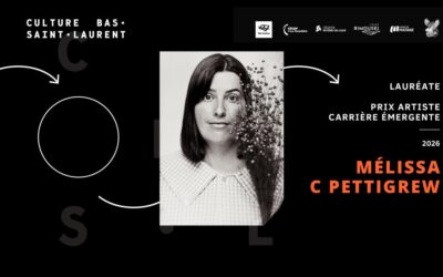 Mélissa C Pettigrew reçoit le Prix Artiste- Carrière émergente