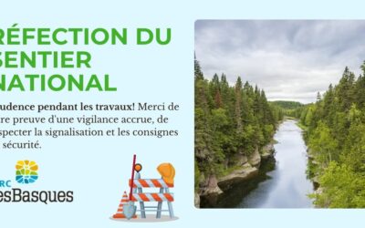 Travaux en cours sur le Sentier national dans les Basques